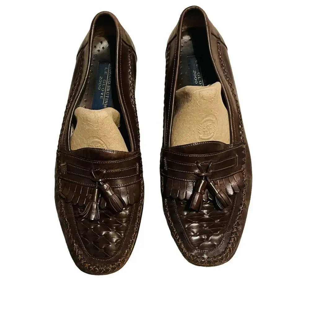 Giorgio Brutini Brown Monocle Kiltie Tassel Loafers - Size 8.5.